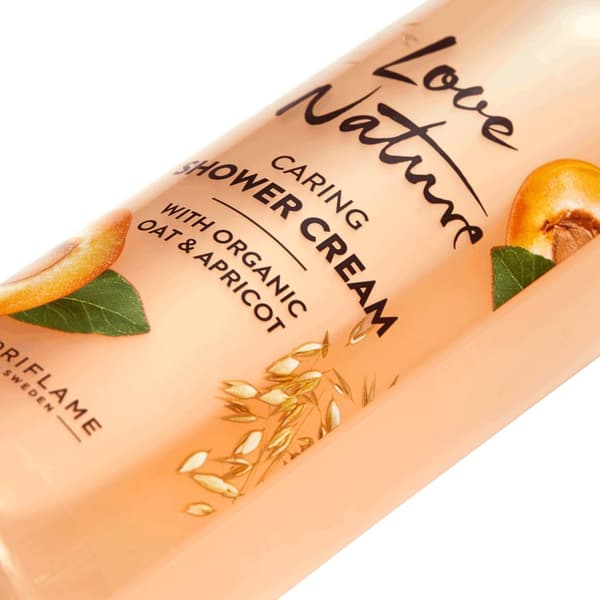 Oriflame Love Nature Caring Shower Gel med ekologiska havregryn och aprikos 250 ml