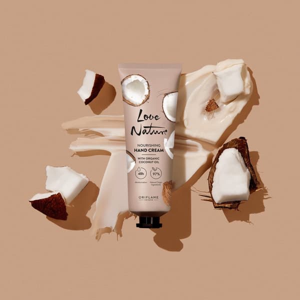 Oriflame Love Nature nærende håndcreme med økologisk kokosolie 75ml