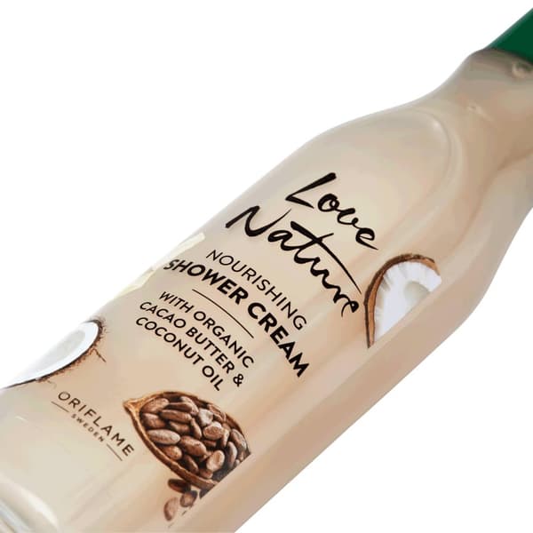 Oriflame Love Nature nærende showergel med økologisk kakaosmør og kokosolie 250 ml