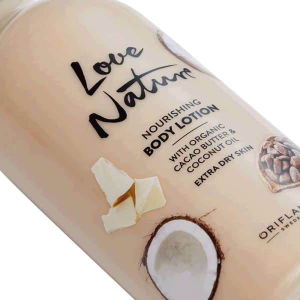 Oriflame Cremet bodylotion med naturlig økologisk kakaosmør og kokosolie 750 ml