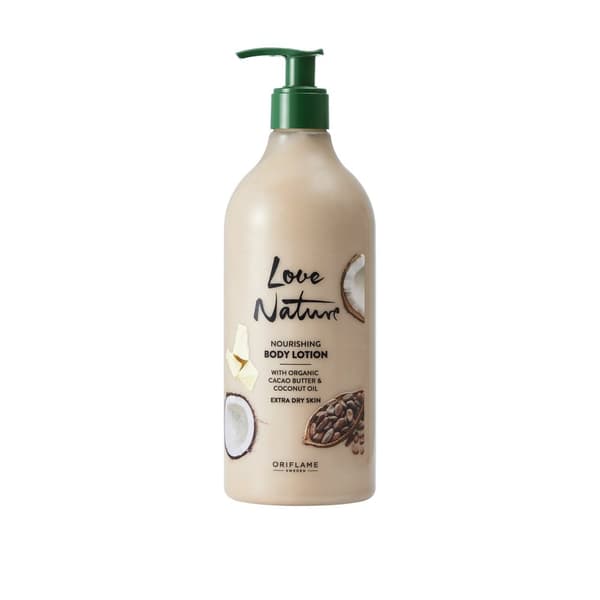 Oriflame Cremet bodylotion med naturlig økologisk kakaosmør og kokosolie 750 ml