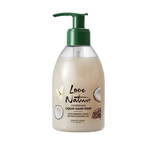 Oriflame Love Nature Nærende Flydende Håndsæbe med Økologisk Kakaosmør og Kokosolie 300 ml