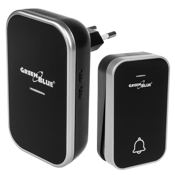 Batterifri kinetisk trådløs dørklokke. 38 melodier, 200 m, (GB157 B)