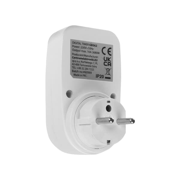 Tidbrytare - digital timer upp till 16A, IP20, GreenBlue