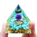 Miniatyrbild 2 av 10: ORGONIT Pyramid + LED Lampbas 5cm Kristallstenar Amulett 5cm HX18