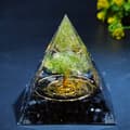 Miniatyrbild 3 av 9: ORGONIT Pyramid + LED Lampbas 5cm Kristallstenar Amulett 5cm HX14