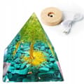 Pikkukuva 1 / 10: ORGONIITTIPYRAMIDI +LED-LAMPUNJALA 5cm KRISTALLIKIVET AMULETTI 5cm HX12