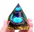 Pikkukuva 2 / 10: ORGONIITTIPYRAMIDI +LED-LAMPUNJALA 5cm KRISTALLIKIVET AMULETTI 5cm HX09