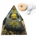 Miniatyrbild 1 av 10: ORGONIT Pyramid + LED Lampbas 5cm Kristallstenar Amulett 5cm HX05