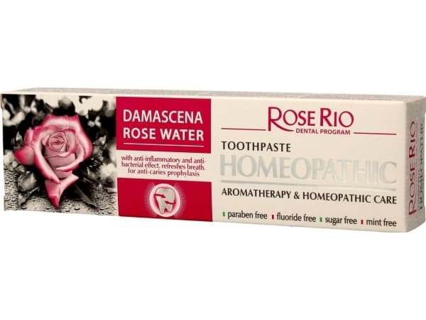 Rose Rio HOMEOPATHIC DAMASCENA ROSE WATER toothpaste 65ml