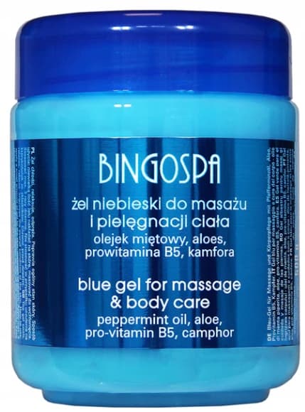 BINGOSPA Sininen hierontageeli mentoli aloe 500