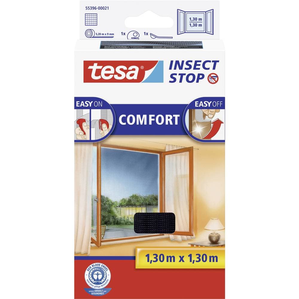 tesa COMFORT 55396-00021-00 Flugnät (B x H) 1300 mm x 1300 mm Antracit 1 st