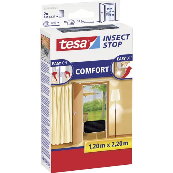 tesa COMFORT 55389-00021-00 Myggnät till dörr (B x H) 1200 mm x 2200 mm Antracit 1 st