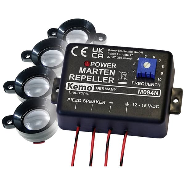 Kemo M094 Ultraljud- mårddjursskydd med optikskydd, extern högtalare 1 st