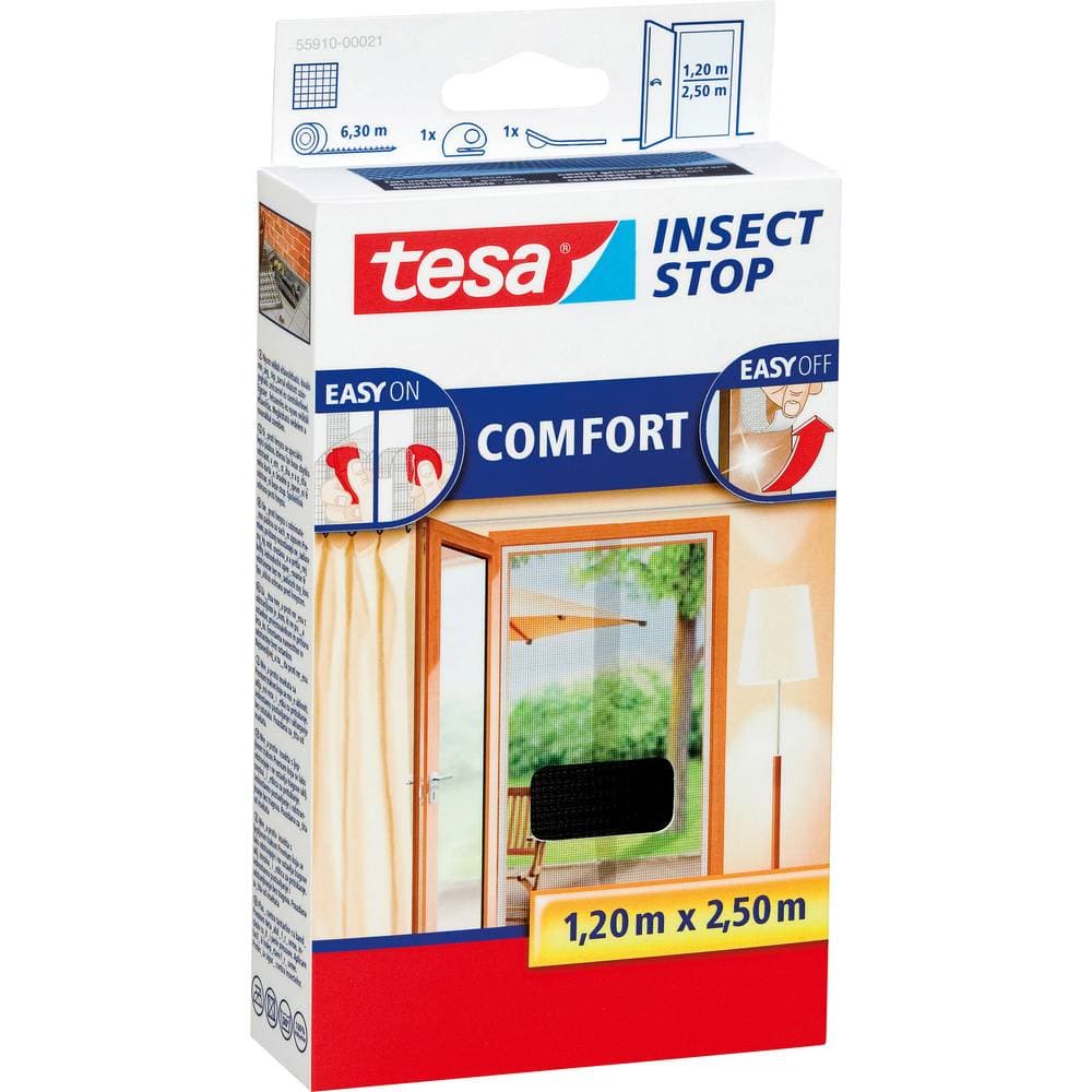tesa COMFORT 55910-00021-00 Myggnät till dörr (B x H) 1200 mm x 2500 mm Antracit 1 st