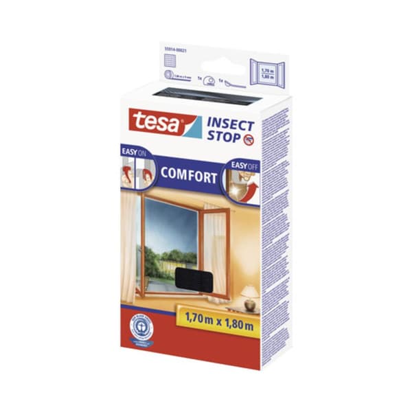 tesa COMFORT 55914-00021-00 Flugnät (B x H) 1800 mm x 1700 mm Antracit 1 st