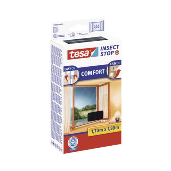 tesa COMFORT 55914-00021-00 Flugnät (B x H) 1800 mm x 1700 mm Antracit 1 st