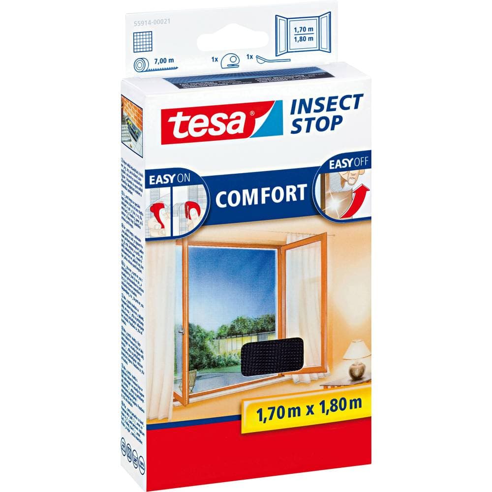 tesa COMFORT 55914-00021-00 Flugnät (B x H) 1800 mm x 1700 mm Antracit 1 st