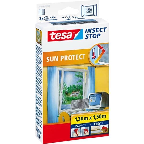 tesa COMFORT 55806-00021-00 Flugnät (B x H) 1300 mm x 1500 mm Antracit 1 st