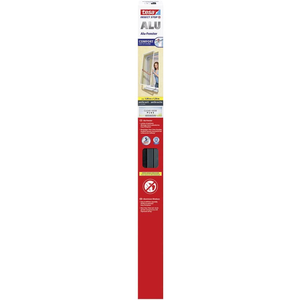 tesa ALU COMFORT 55194-00003-00 Flugnät (B x H) 1000 mm x 1200 mm Antracit 1 st