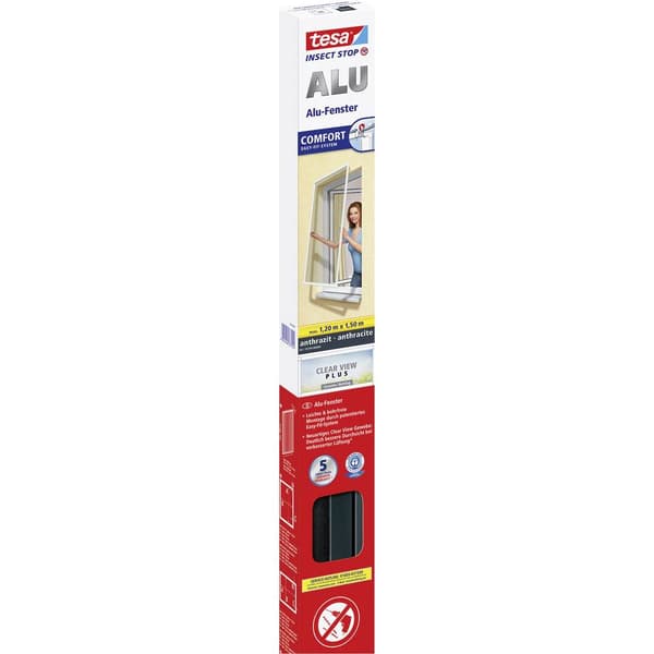 tesa ALU COMFORT 55195-00003-00 Flugnät (B x H) 1200 mm x 1500 mm Antracit 1 st