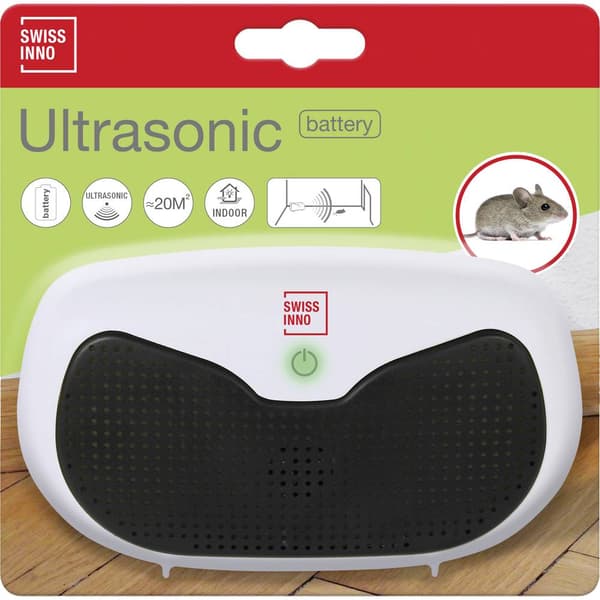 Swissinno Ultrasonic Mobil Skadedjursskrämma Funktionstyp Ultraljud Effektivt område 20 m² 1 st