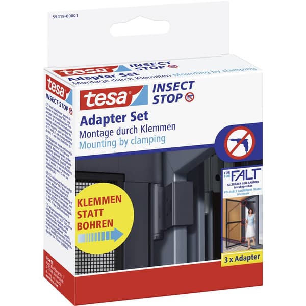 tesa 55419-01-00 Falt Flugnät adapter-set Passar till följande märken Tesa Tesa Flugnät 1 st