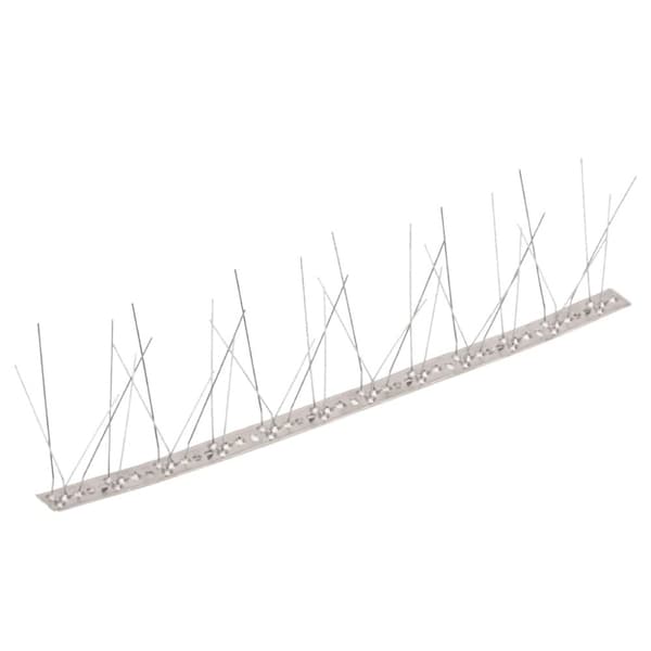 vidaXL Fuglepigger 5 rader 40 stk rustfritt stål 20 m