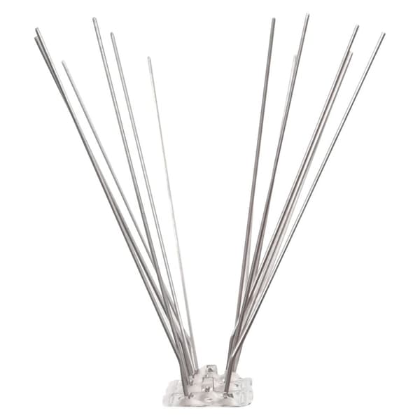 vidaXL Fuglepigger 4 rader 20 stk rustfritt stål 10 m