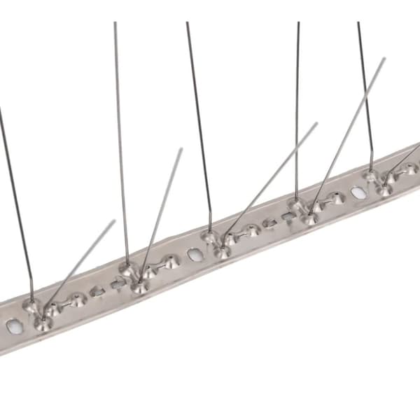 vidaXL Fuglepigger 4 rader 20 stk rustfritt stål 10 m