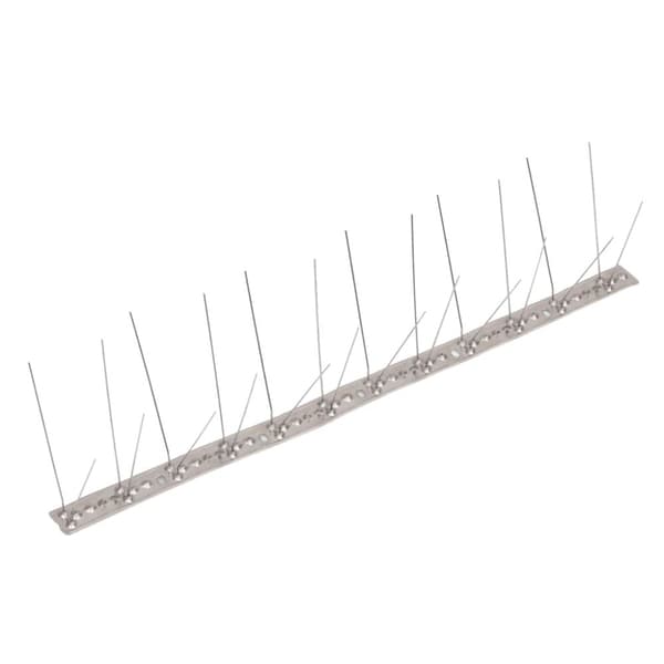 vidaXL Fuglepigger 4 rader 20 stk rustfritt stål 10 m