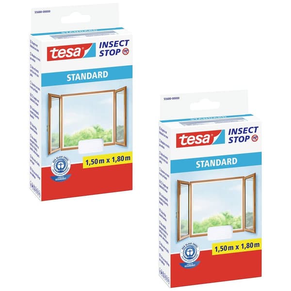 tesa STANDARD 55680-00501-04 Flugnät (B x H) 150 cm x 180 cm Antracit 2 st