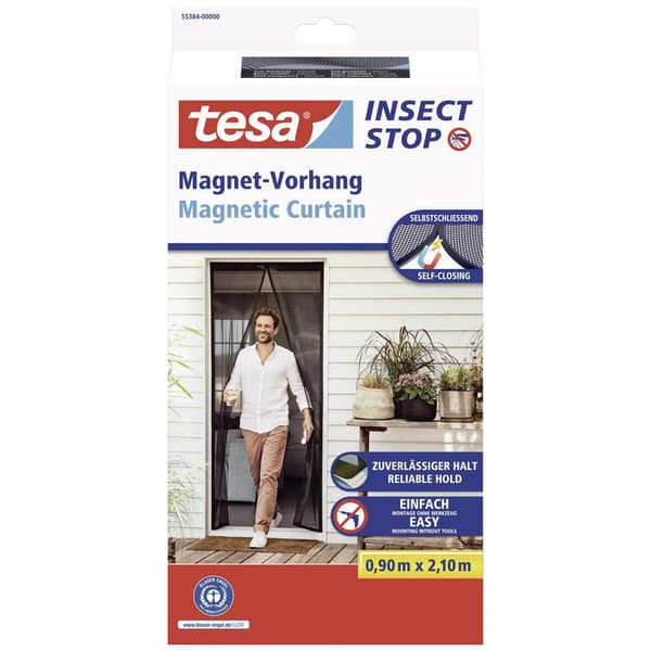 tesa Fliegengitter 55384-00000-00 Magnetisk gardin (B x H) 0.90 m x 2.10 m Antracit 1 st