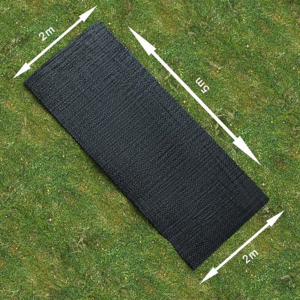 Ogräsmatta robust UV-beständig underjordsväv trädgårdsmatta bandväv ängd 1000cm/500cm bredd 200cm tjocklek 100g/m²
