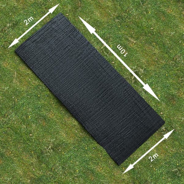 Ogräsmatta robust UV-beständig underjordsväv trädgårdsmatta bandväv ängd 1000cm/500cm bredd 200cm tjocklek 100g/m²