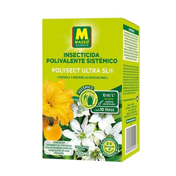 Insektsbekæmpelse Massó Polysect Ultra SL 100 ml - Effektivt insektmiddel til hjemmet. Beskyttelse mod skadedyr.