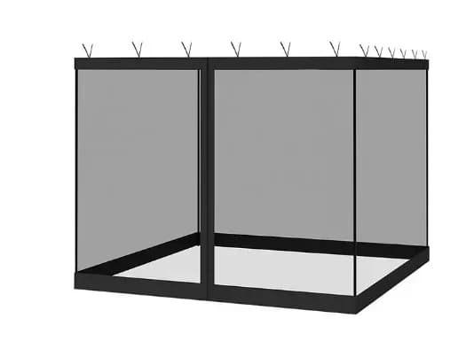 Myggnät, 100% polyester, dragkedjestil, universell passform,Enkel dörrrem, 305x305x200cm