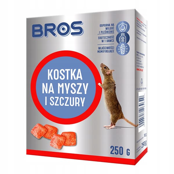 Giftig lokkemad til mus og rotter Cube Bros 250g