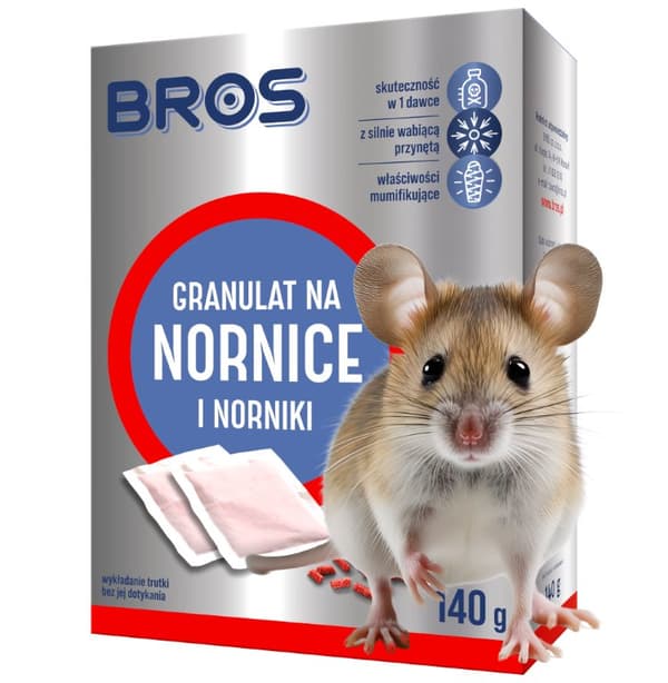 Gnavergift til rotter, markmus og mus 140 g