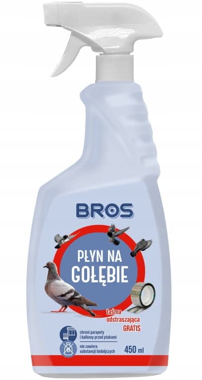 Bros Pigeon Liquid 450ml Effektiv afskrækkelse af duer fra altaner