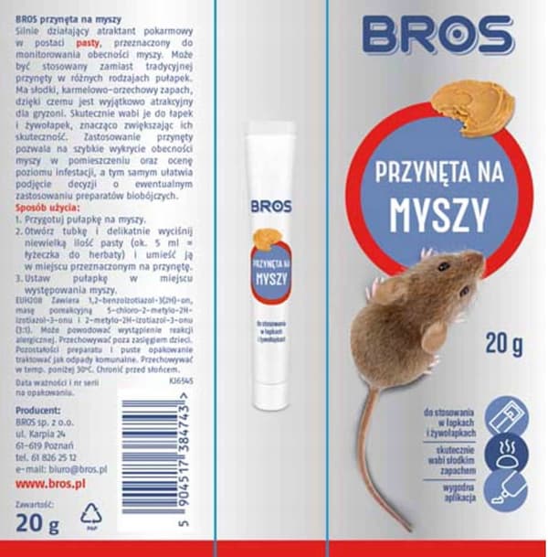 Bros Mouse Bait 20g lokkemiddel til fælder
