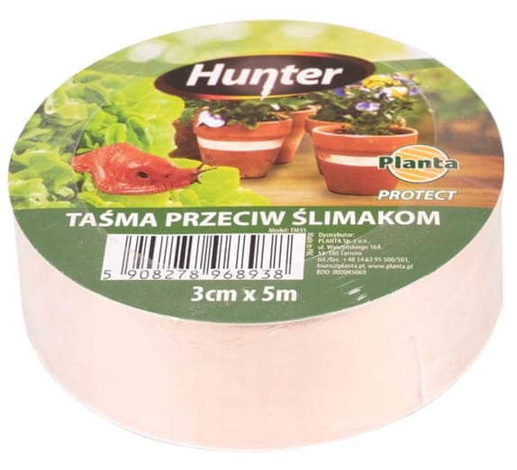 Hunter Koppartejp mot sniglar 3 cm x 5 m självhäftande