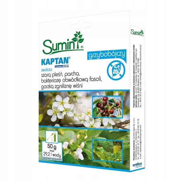 SUMIN KAPTAN SUSPENSION 50WP fungicid MOD RÅD, GANGRENNAN mørtel 50g