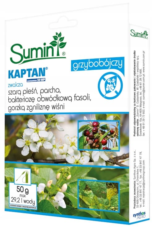 SUMIN KAPTAN SUSPENSION 50WP fungicid MOD RÅD, GANGRENNAN mørtel 50g