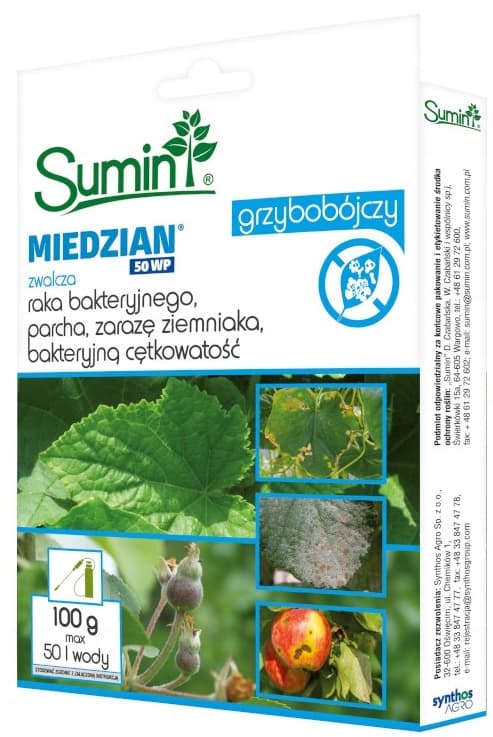 SUMIN MIEDZIAN 50 WP sienitautien torjunta-aine rupille, syöpään ja ruttoon 100 g