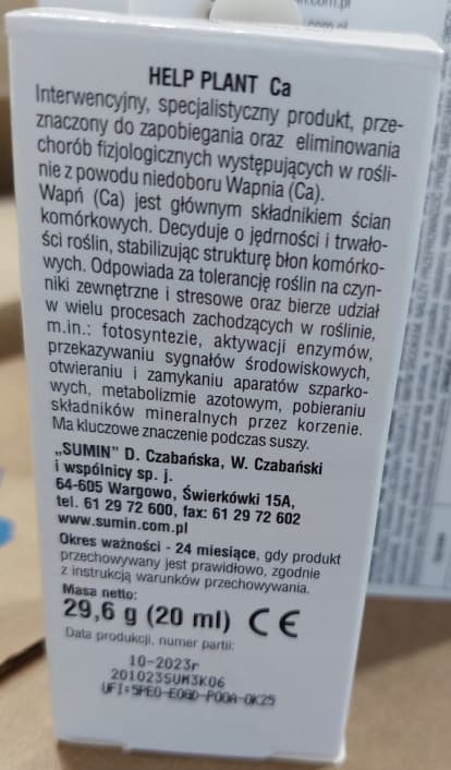 SUMIN HELP PLANT CA kalsiumin puutos kasveissa 20 g