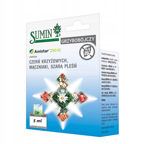 SUMIN AMISTAR 250 SC svampemiddel PULVER SKIMMELDOG GRÅSKIMMELDOG 5 ml
