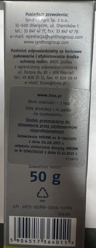 BROS MIDZIAN 50WP svampemiddel krøllerubber meldug 50 g