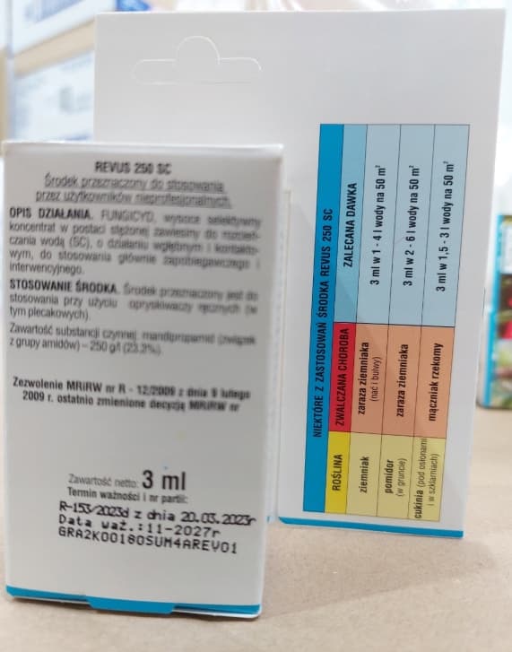 SUMIN REVUS 250 SC fungicid bekæmper kartoffelskimmel 3 ml