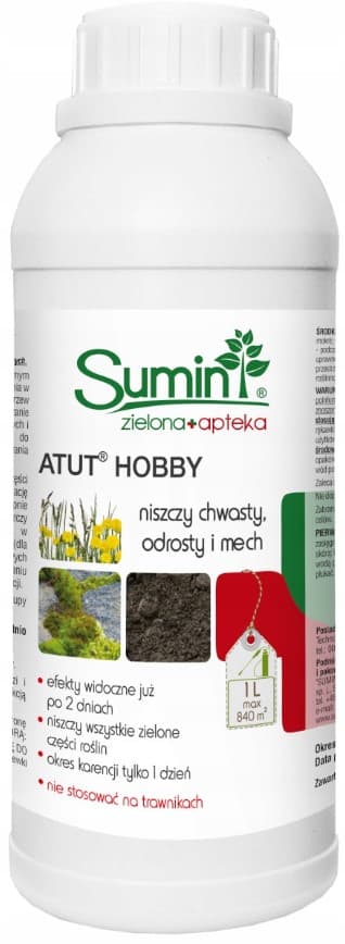SUMIN Atut Hobby torjuu rikkaruohoja, versoja ja sammalta 1000 ml